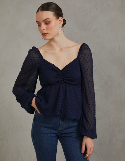 Blusa Videl Azul Noche