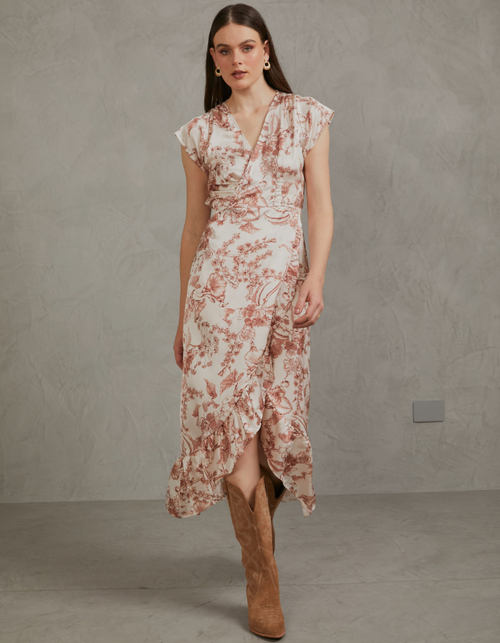 Vestido Eva Camel Print