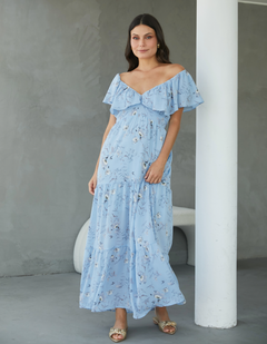 Vestido Paris Celeste Print