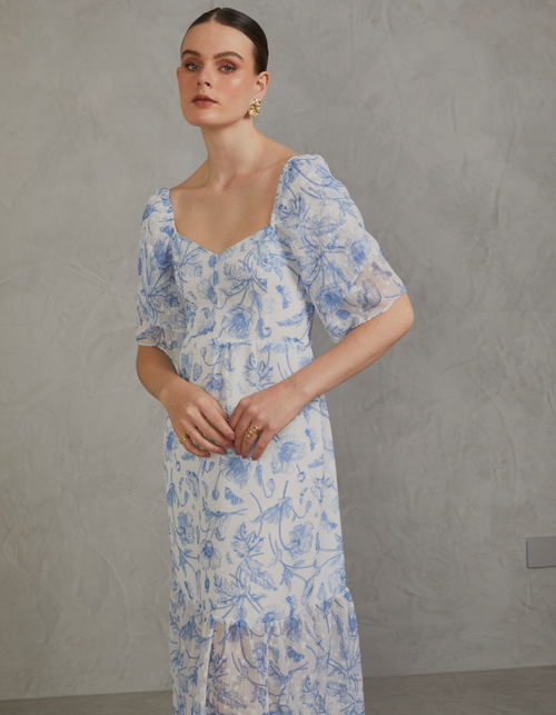 Vestido Aixa Azul Print