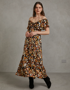 Vestido Paris Negro Print