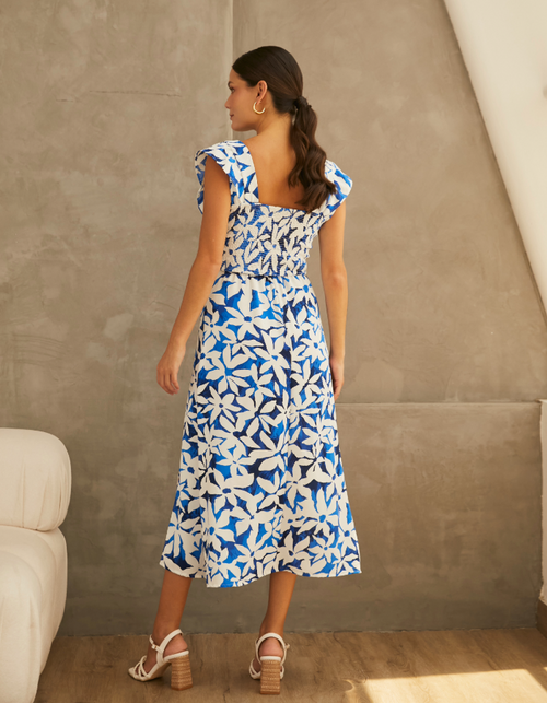 Vestido Fatima Azul Print