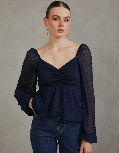 Blusa Videl Azul Noche