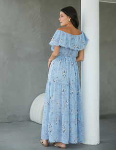 Vestido Paris Celeste Print