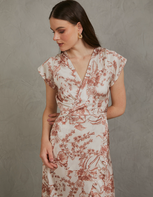 Vestido Eva Camel Print