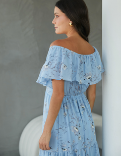 Vestido Paris Celeste Print