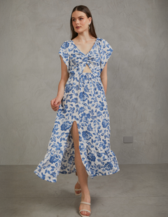 Vestido Marcela Azul Print