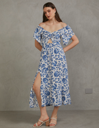 Vestido Marcela Azul Print