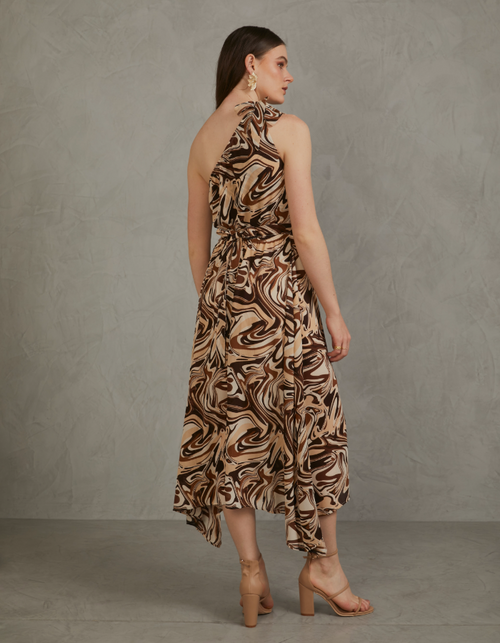 Vestido Marina Marrón Print