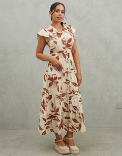 Vestido Belgica Marrón Print