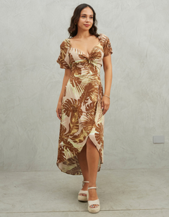 Vestido Elena Marrón Print