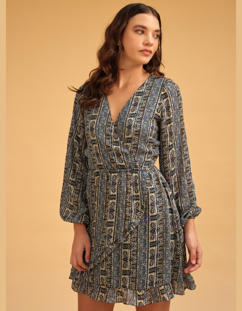 Vestido Esfera Azul Print