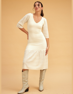 Vestido Gabi Blanco Tejido