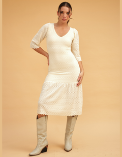 Vestido Gabi Blanco Tejido