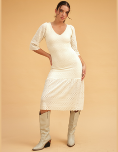 Vestido Gabi Blanco Tejido