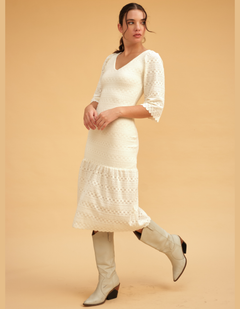 Vestido Gabi Blanco Tejido