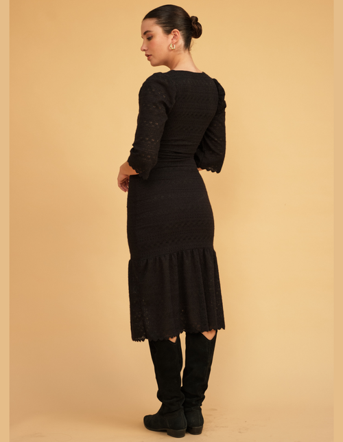 Vestido Gabi Negro Tejido