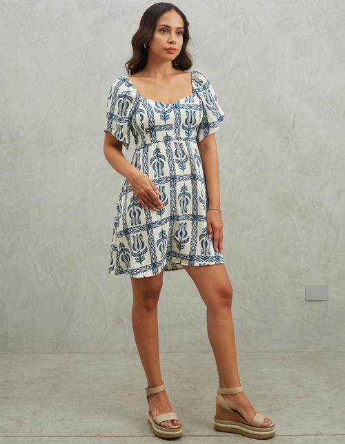 Vestido Lisi Azul Print