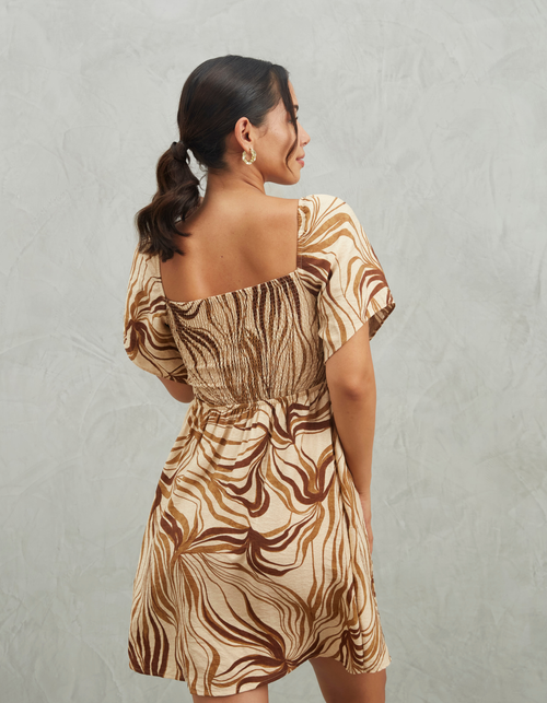 Vestido Lisi Marrón Print