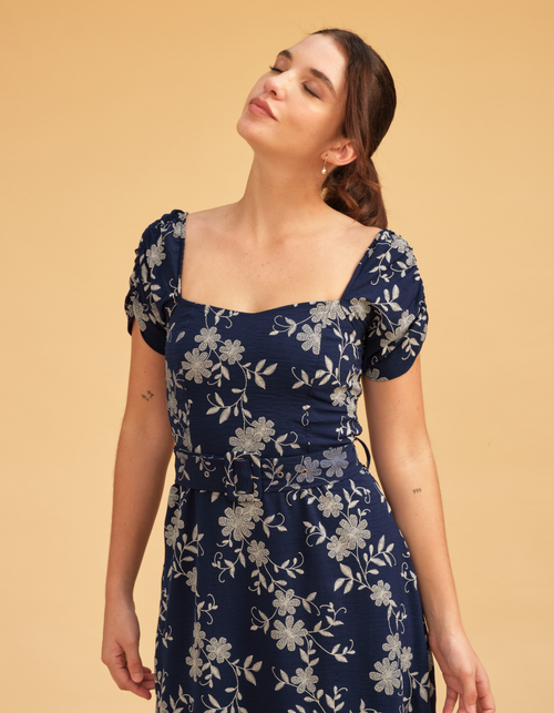 Vestido Mallorca Azul Print
