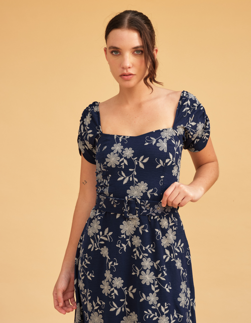 Vestido Mallorca Azul Print