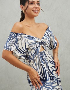 Vestido Marcela Azul Print