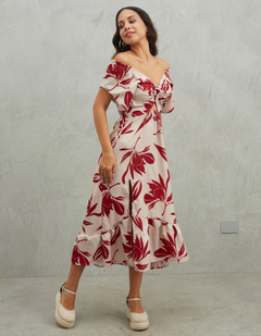Vestido Marcela Rojo Print