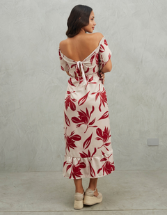 Vestido Marcela Rojo Print