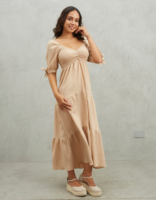 Vestido Vania Beige
