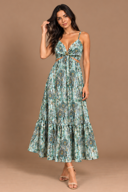 Vestido Positano Verde Print