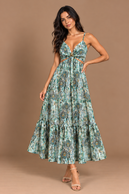 Vestido Positano Verde Print