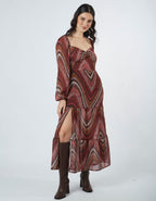 Vestido Nadia Guinda Print