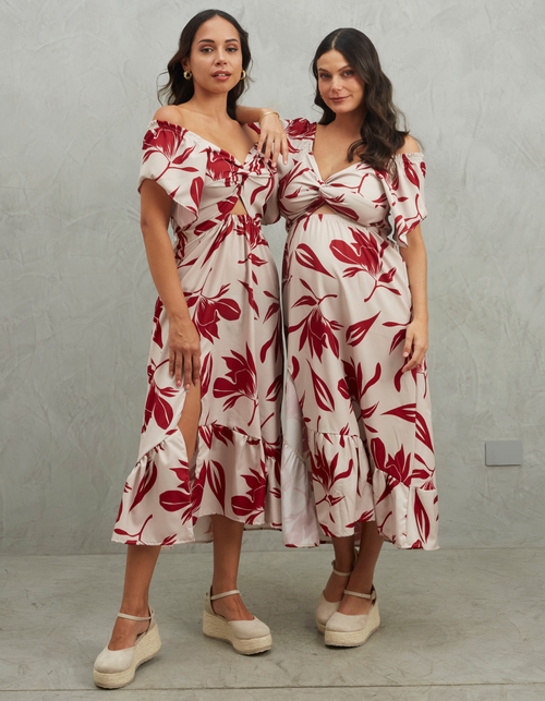 Vestido Marcela Rojo Print