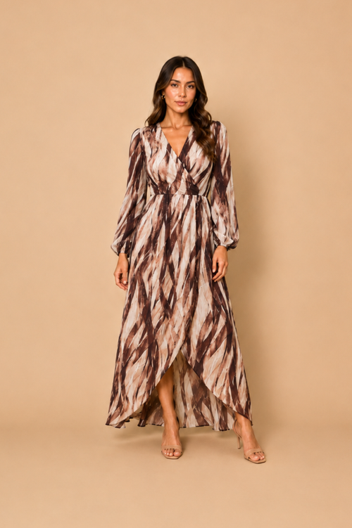 Vestido Isabella Marrón Print