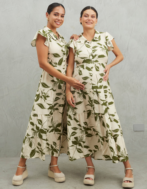 Vestido Belgica Verde Print