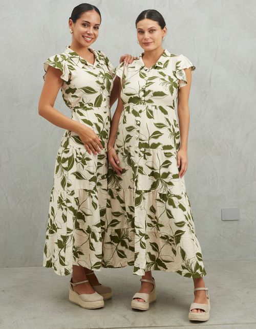 Vestido Belgica Verde Print