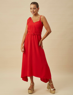 Vestido Almendra Rojo