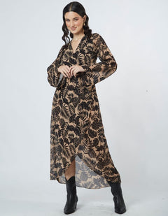 Vestido Bela Marrón Print