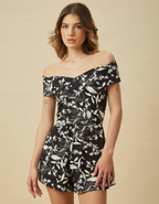 Enterizo Tamara Negro/Blanco