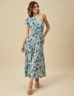 Vestido Agustina Celeste Print