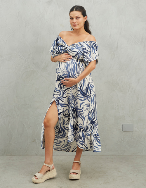 Vestido Marcela Azul Print