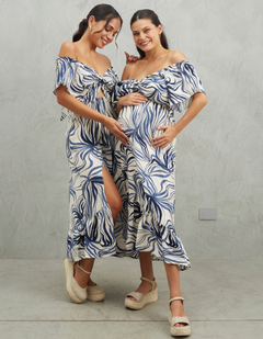 Vestido Marcela Azul Print