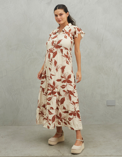 Vestido Belgica Marrón Print