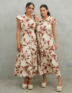 Vestido Belgica Marrón Print