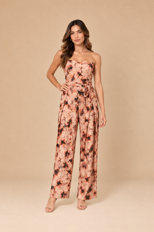 Enterizo Fonseca Naranja Print