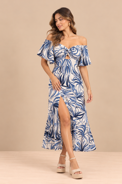 Vestido Marcela Azul Print