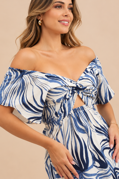 Vestido Marcela Azul Print