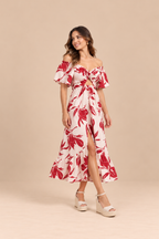 Vestido Marcela Rojo Print