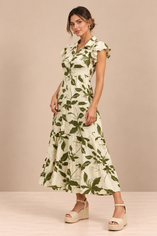 Vestido Belgica Verde Print