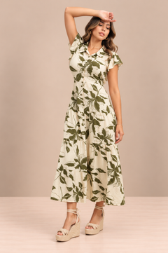 Vestido Belgica Verde Print